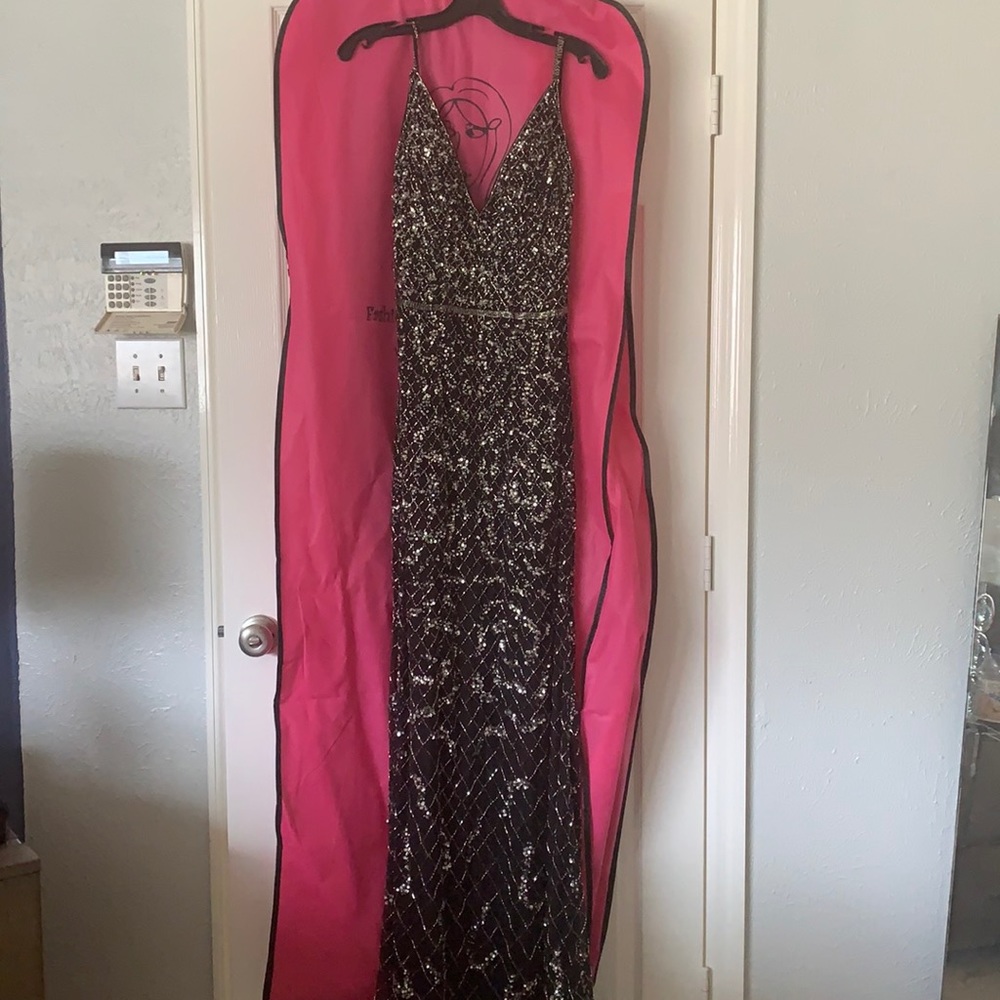Primavera black sequin gown worn once for a 1 hr photo shoot.